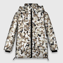 Куртка зимняя женская Камуфляж зима мелкий, цвет: 3D-черный