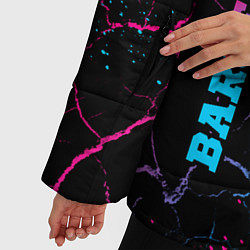 Куртка зимняя женская Barcelona - neon gradient: надпись, символ, цвет: 3D-черный — фото 2
