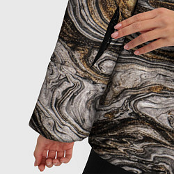 Куртка зимняя женская Золотистый мрамор, цвет: 3D-светло-серый — фото 2