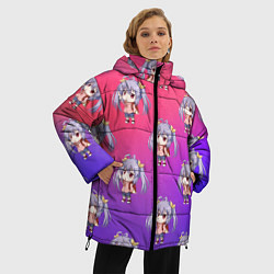 Куртка зимняя женская Узор с Рэнгэ - Деревенская глубинка, цвет: 3D-красный — фото 2