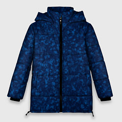 Куртка зимняя женская Текстура синие хлопья, цвет: 3D-черный