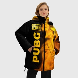 Куртка зимняя женская PUBG - gold gradient: по-вертикали, цвет: 3D-черный — фото 2
