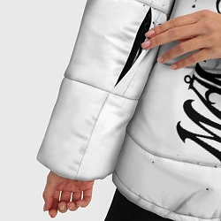 Куртка зимняя женская Maneskin и рок символ на светлом фоне, цвет: 3D-черный — фото 2