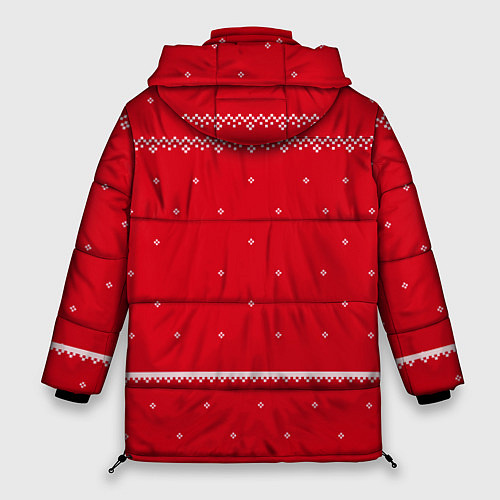 Женская зимняя куртка Новогодний крипер - Майнкрафт / 3D-Светло-серый – фото 2