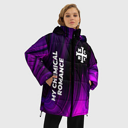 Куртка зимняя женская My Chemical Romance violet plasma, цвет: 3D-черный — фото 2