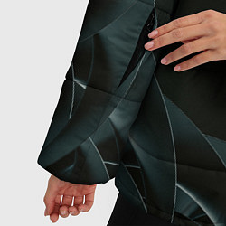 Куртка зимняя женская Изометрическая спираль во тьме, цвет: 3D-светло-серый — фото 2