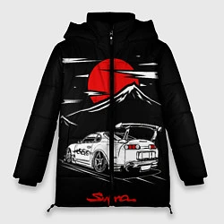 Куртка зимняя женская Тойота супра - JDM Style, цвет: 3D-красный