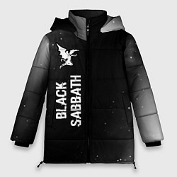Куртка зимняя женская Black Sabbath glitch на темном фоне: по-вертикали, цвет: 3D-черный