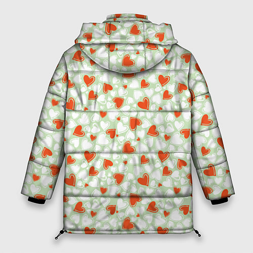 Женская зимняя куртка Сердце двуцветное / 3D-Светло-серый – фото 2