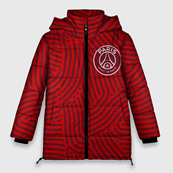 Куртка зимняя женская PSG отпечатки, цвет: 3D-красный