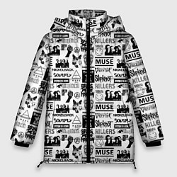 Куртка зимняя женская Contemporary music groups, цвет: 3D-черный