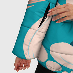 Куртка зимняя женская Абстрактные разводы - текстура, цвет: 3D-светло-серый — фото 2