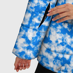 Куртка зимняя женская Абстрактные облака - текстура, цвет: 3D-черный — фото 2