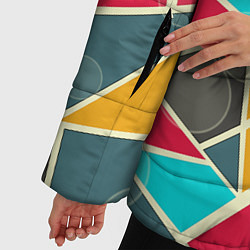 Куртка зимняя женская Хаос из геометрических фигур, цвет: 3D-черный — фото 2