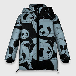 Куртка зимняя женская Panda summer song, цвет: 3D-черный