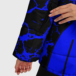 Куртка зимняя женская Радужные друзья - персонаж Синий, цвет: 3D-светло-серый — фото 2