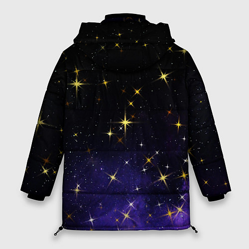 Женская зимняя куртка Сияющие звёзды вселенной / 3D-Светло-серый – фото 2