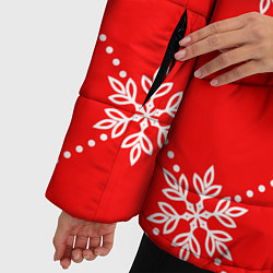 Куртка зимняя женская Праздничный узор, цвет: 3D-черный — фото 2