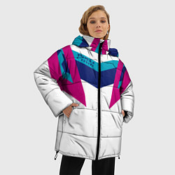 Куртка зимняя женская FIRM белый спортик, цвет: 3D-красный — фото 2