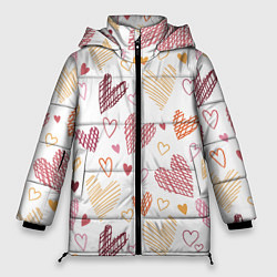 Куртка зимняя женская Hearts world, цвет: 3D-черный