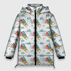 Куртка зимняя женская Супер-заяц, цвет: 3D-черный