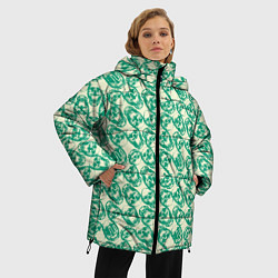 Куртка зимняя женская Череп удлинённый, цвет: 3D-светло-серый — фото 2