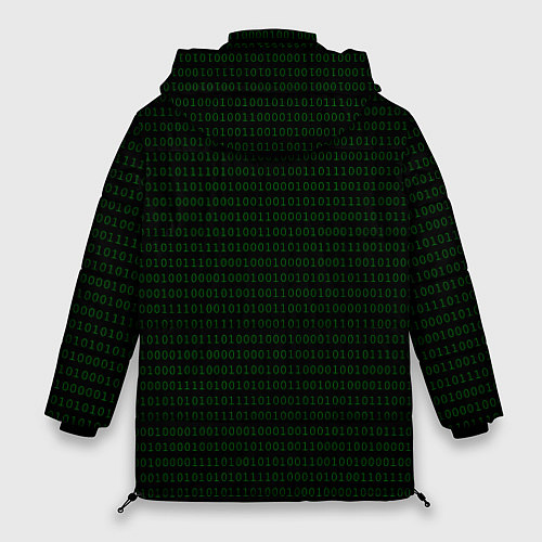 Женская зимняя куртка Однотонный двоичный код / 3D-Светло-серый – фото 2