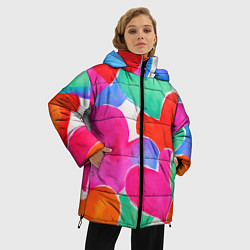 Куртка зимняя женская Сердечный день, цвет: 3D-красный — фото 2