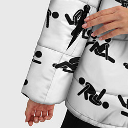 Куртка зимняя женская Позы секса из камасутры, цвет: 3D-черный — фото 2