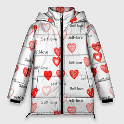 Куртка зимняя женская Self love, цвет: 3D-светло-серый