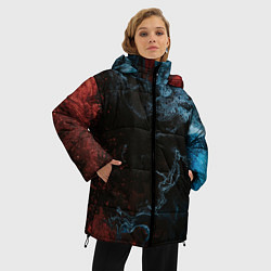 Куртка зимняя женская Красно синее небо, цвет: 3D-красный — фото 2
