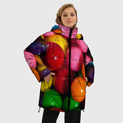 Куртка зимняя женская Конфеты ассорти, цвет: 3D-черный — фото 2