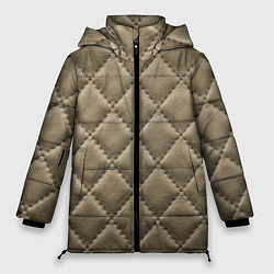 Куртка зимняя женская Стёганая кожа - fashion texture, цвет: 3D-красный