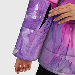 Куртка зимняя женская Разлитая смешанная краска, цвет: 3D-светло-серый — фото 2