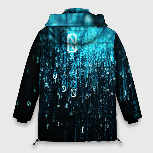 Женская зимняя куртка Двоичный код / 3D-Светло-серый – фото 2