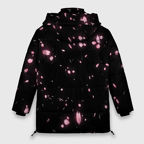 Женская зимняя куртка Неоновые липестки сакуры / 3D-Светло-серый – фото 2