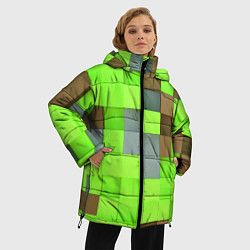 Куртка зимняя женская Артем майнкрафт, цвет: 3D-черный — фото 2