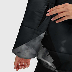 Куртка зимняя женская Серые полосы, цвет: 3D-светло-серый — фото 2