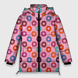 Куртка зимняя женская Вкусные пончики, цвет: 3D-светло-серый