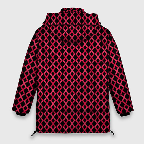 Женская зимняя куртка Красный паттерн / 3D-Светло-серый – фото 2