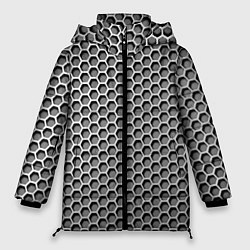 Куртка зимняя женская Металлическая кольчуга, цвет: 3D-черный