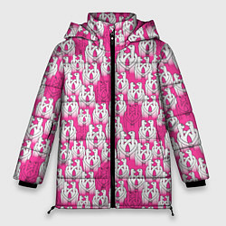 Куртка зимняя женская Пары сердечные, цвет: 3D-светло-серый