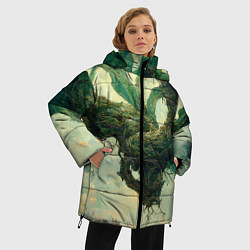 Куртка зимняя женская Рисунок нейросети, цвет: 3D-черный — фото 2