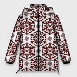 Куртка зимняя женская Ромб и орнамент, цвет: 3D-светло-серый