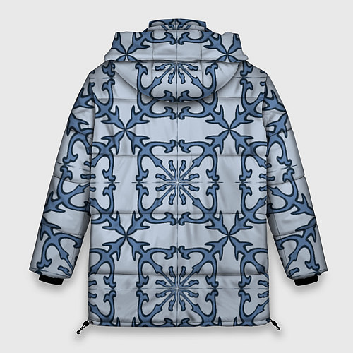 Женская зимняя куртка Квадратный паттерн / 3D-Светло-серый – фото 2