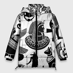 Куртка зимняя женская Египетские знаки, цвет: 3D-светло-серый