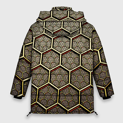 Женская зимняя куртка Броня из колец / 3D-Светло-серый – фото 2