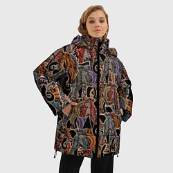 Куртка зимняя женская Камуфляж из слона, цвет: 3D-черный — фото 2