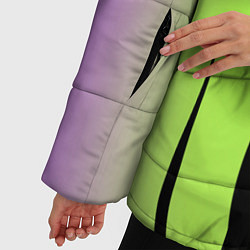 Куртка зимняя женская Звериный принт радуга, цвет: 3D-черный — фото 2