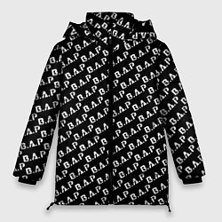 Куртка зимняя женская B A P black n white pattern, цвет: 3D-светло-серый